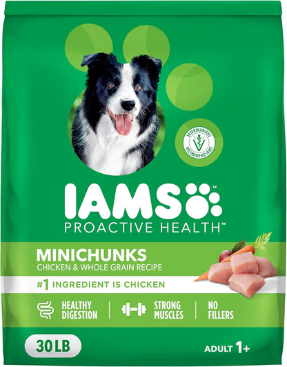 IAMS Proactive Health Minichunks Adult Dry Dog Food with Real Chicken, 30 lb. Bag