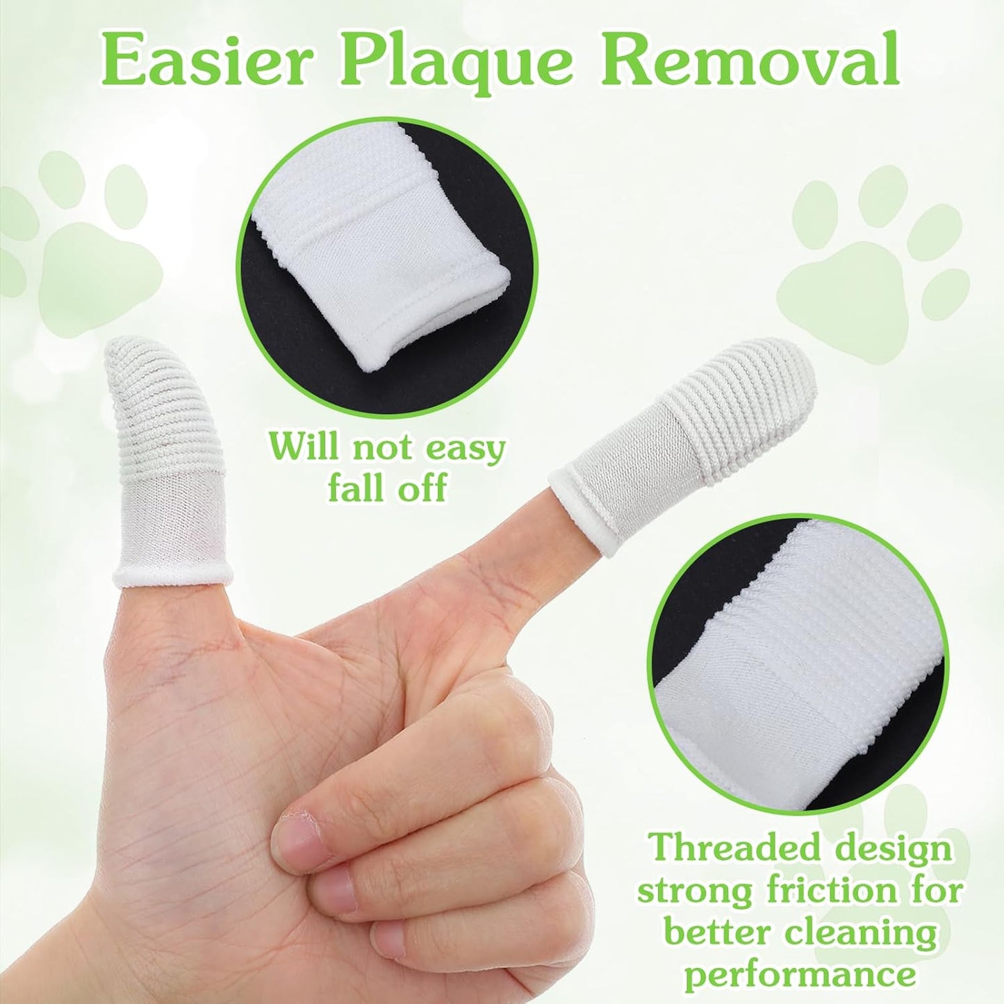 30Pcs Cat & Dog Toothbrush Finger, Soft Fabric Finger Toothbrush for Dogs Cats, Washable & Reusable Teeth Cleaning Wipes Toothbrushes Fingers Dental Wipes Gum Care Remove Stain