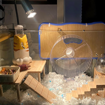 Hamster Water Bottle with Stand, Small Animal Standing Water Dispenser, Ceramic Base, Leak Proof, Auto Dispenser for Hamster Guinea Pig Squirrel Rabbit Hedgehog