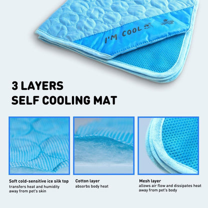 INSPECTOR TAIL Cooling Mat + String Bag + 2 Lick Mats + Collapsible Bowl + Spatula | Medium Dogs Supplies Starter Kit