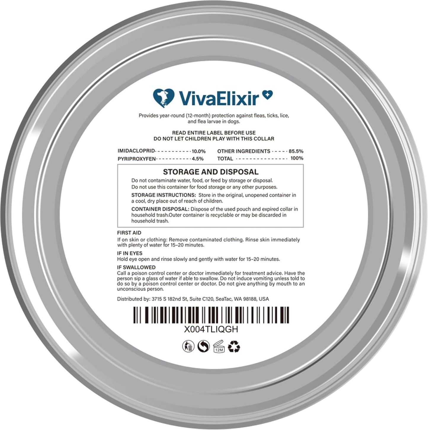 Flea Collars for Dogs, Dog Flea & Tick Control Flea Collar 12 Months Protection, Waterproof Dog Flea Collar, Flea Prevention for Dogs with Comb and Prevention Treatment Drop, 2Pack