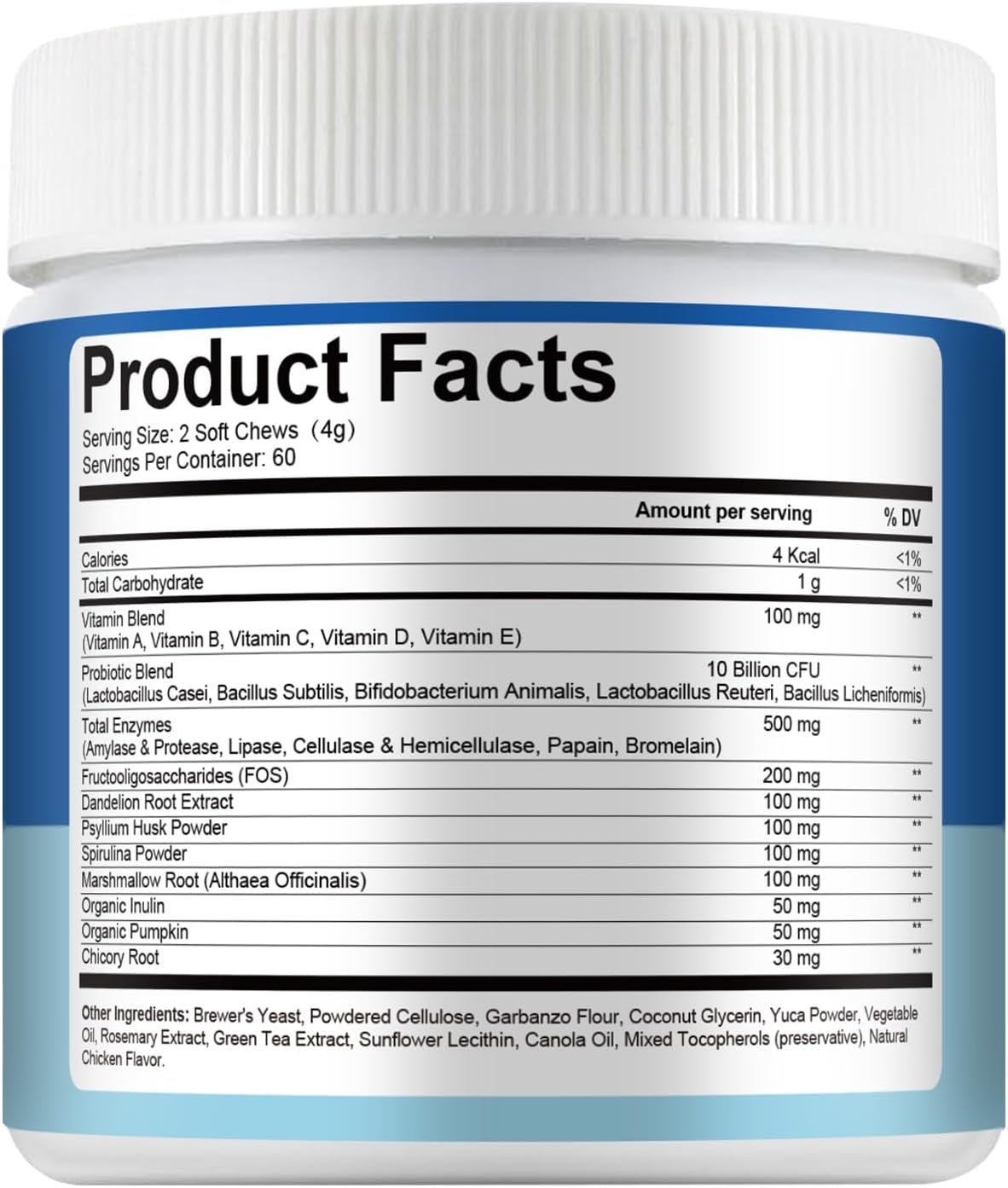Probiotics Dog Allery Chews for Dogs, Improve Itchy Skin Itchy Ears, Yeast Balance, Gut Health, Probiotics (10 Billion CFU) for Dog Immune Health & Allergy Relief Chews + Vitamins Blend