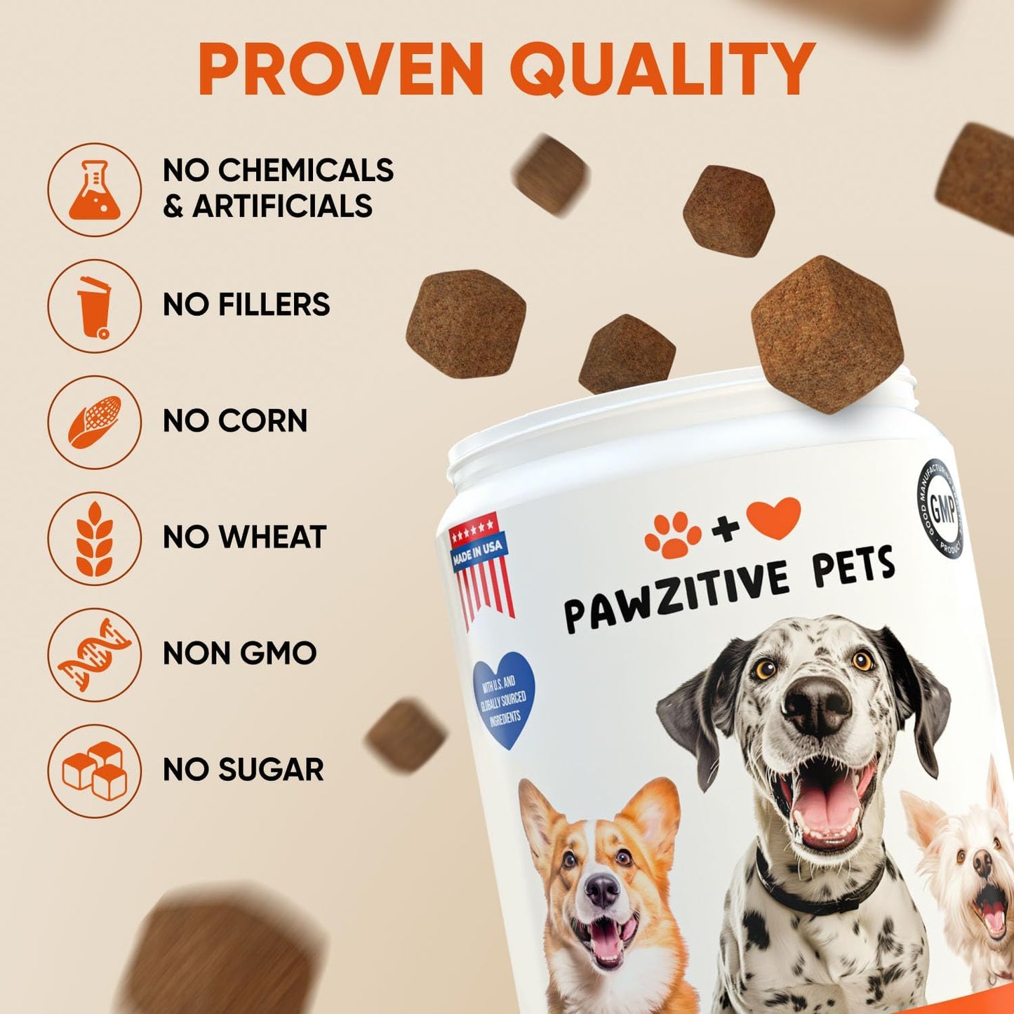 Dog Multivitamin Chews - Glucosamine Chondroitin Vitamin Chewables - 24 in 1 Dog Probiotic Treats for Skin, Joint, Bones, Liver - Immune Support Supplement with Vitamins & Minerals - All Breeds & Ages