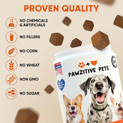 Dog Multivitamin Chews - Glucosamine Chondroitin Vitamin Chewables - 24 in 1 Dog Probiotic Treats for Skin, Joint, Bones, Liver - Immune Support Supplement with Vitamins & Minerals - All Breeds & Ages