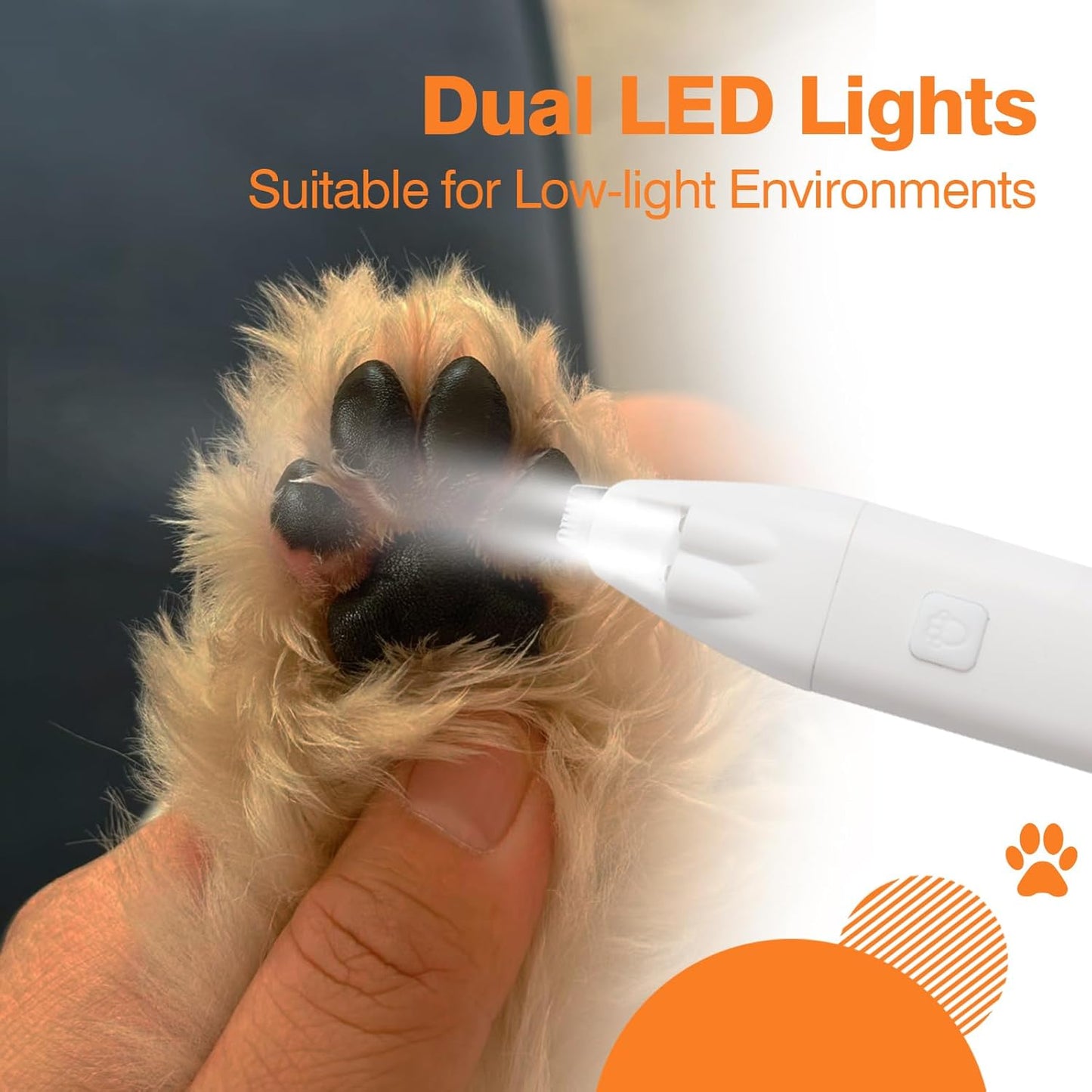 2025 Upgraded New Dog Paw Trimmer with LED Light,9mm Mini Blade,35 dB Quiet & Low Noise,Rechargeable,Electric Hair Clippers for Small Dogs & Cats,Face,Eyes,Ears and Rump