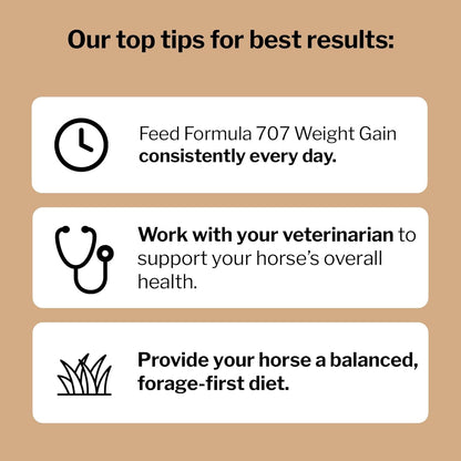 Formula 707 Weight Gain Equine Supplement, Daily Fresh Packs, 28 Day Supply - Palatable, Calorie-Rich Nutritional Support for Hard-to-Keep and Senior Horses