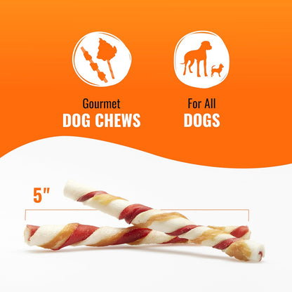 Good ‘n’ Fun Triple Flavor Twists for All Dogs, 70 Count, Treat Your Dog to Long-Lasting Chews Made with Beef Hide, Pork Hide and Chicken