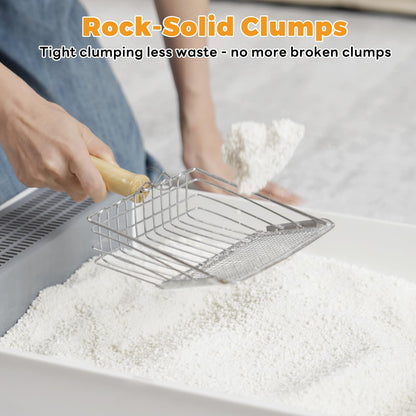 Premium Cat Litter, Non-Stick Strong Clumping Cat Litter, 100% Natural Cassava Kitty Litter, Multi-Cat/Unscented Dust-Free/Odor Control/Ultra Absorbent/Less Scattering - 9 lbs - 1 Pack