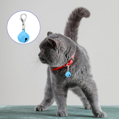 23 PCS Pet Bells for Dog Cat Collar, Colourful Cat Dog Bells with Clasps, Metal Bell for Small Pet Collar with Loud Crisp Sound for Collar Charm Accessories Christmas Decoration