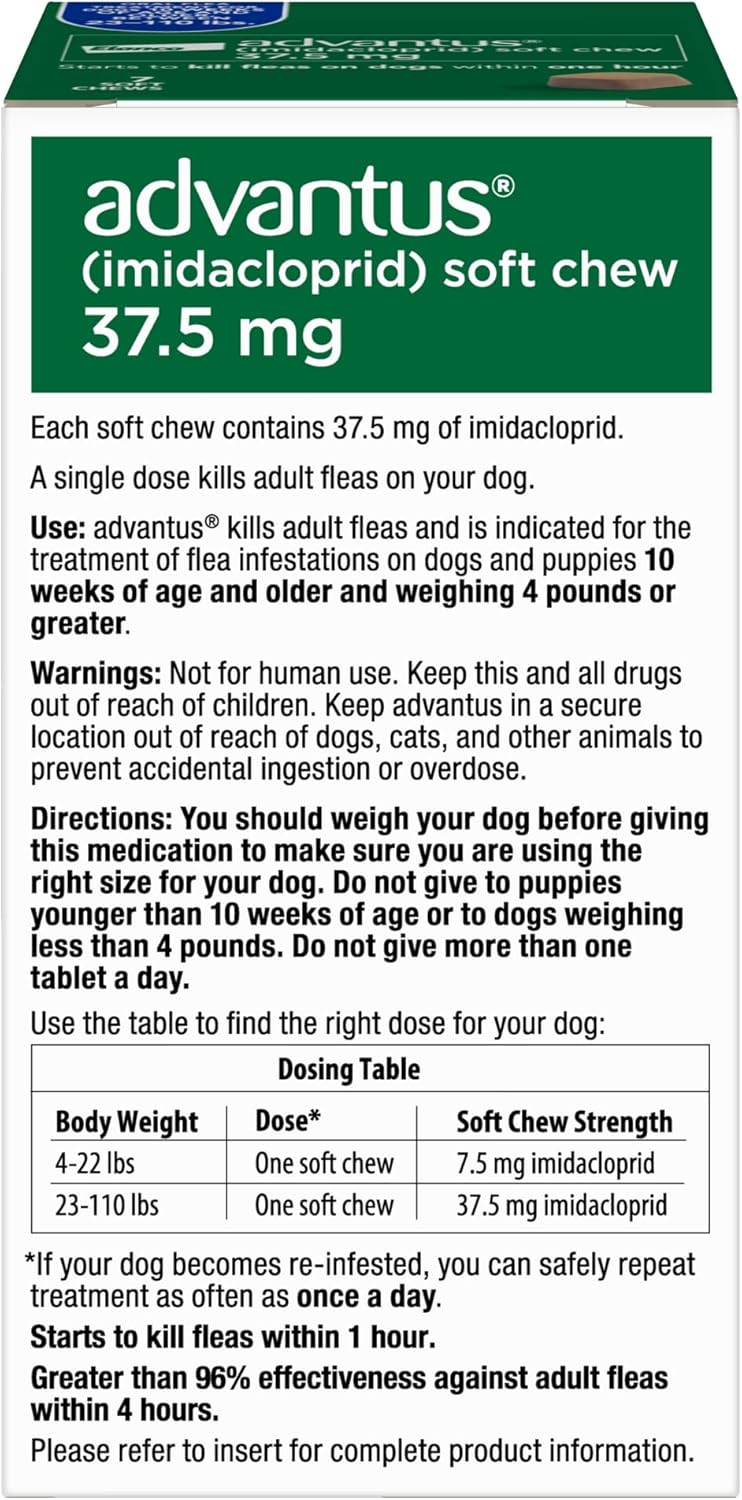 Advantus Dog Fast Acting Oral Flea Treatment Soft Chews Dogs 23 - 110 lbs. | 7 ct.