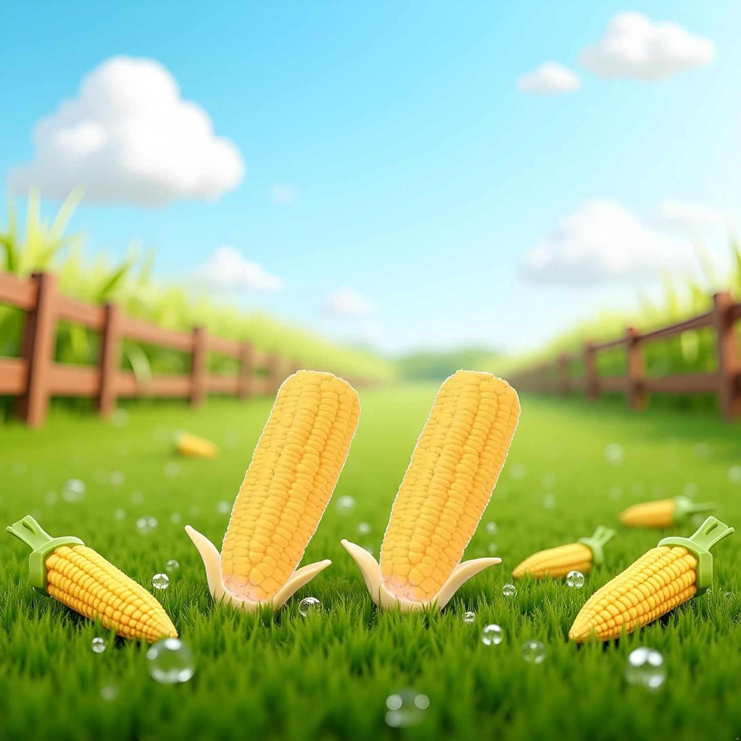 BWESOO 2Pcs Pet Dog Puppy Latex Corn Shape Squeaky Bite-Resistant Interactive Play Chew Toy Pet Supplies Dog Toy Corn, Toys Aggressive Chewers for Small/Medium/Large