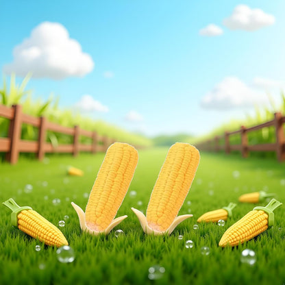 BWESOO 2Pcs Pet Dog Puppy Latex Corn Shape Squeaky Bite-Resistant Interactive Play Chew Toy Pet Supplies Dog Toy Corn, Toys Aggressive Chewers for Small/Medium/Large