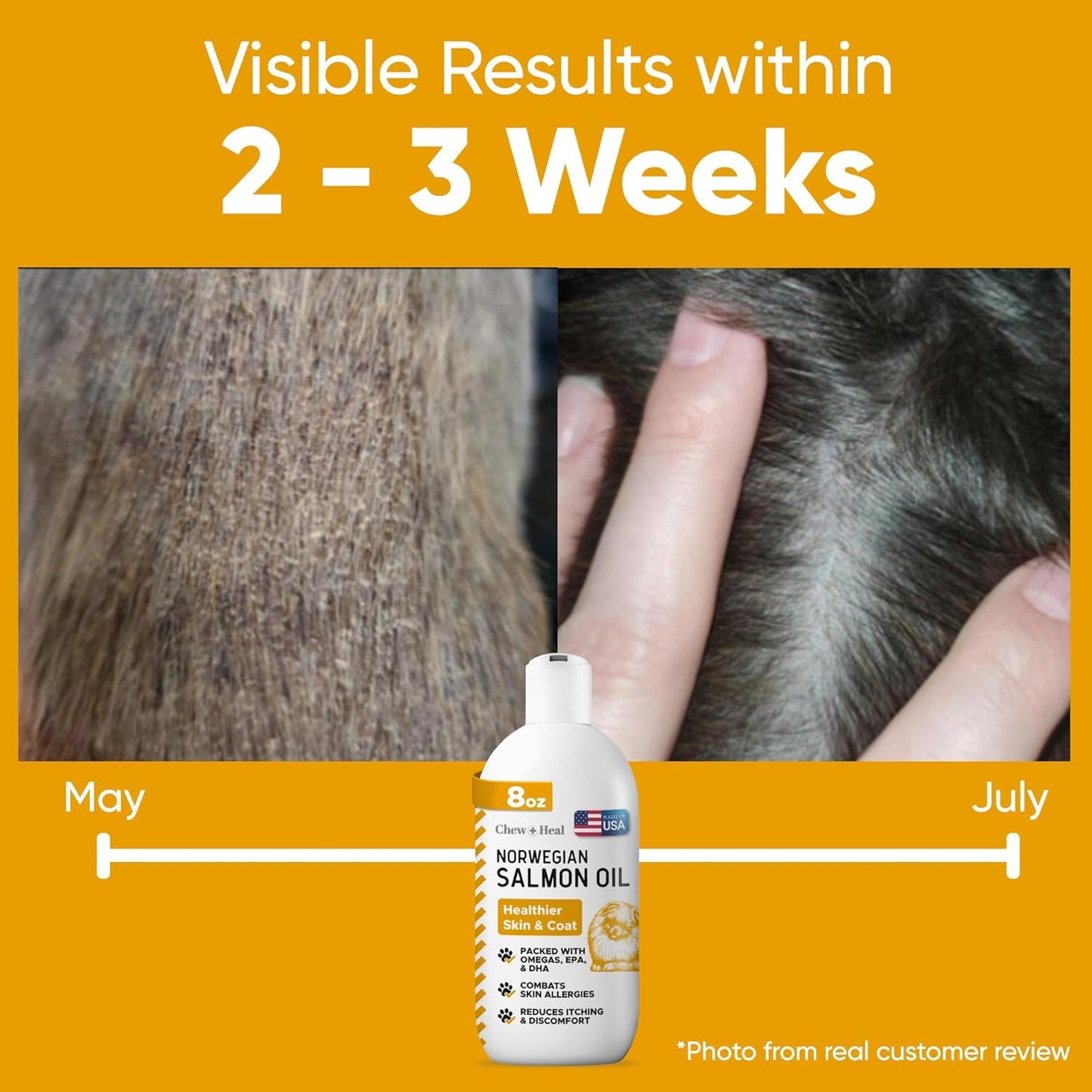 Salmon Oil for Dogs and Cats, 32 oz - Omega-Rich Supplement for Healthy Skin & Coat, Joint & Immune Support - All-Natural Fish Oil Liquid - Premium Pet Care, Made in USA