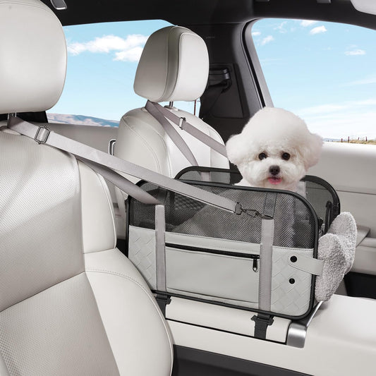 Center Console Dog Car Seat,Outdoor Dog Bed Sofa,Carseats for Small Dogs Carriers,Puppy Cat Car Seat(Gray)