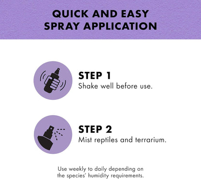 Zilla Tropical Mist Humidity Spray, Ideal for All Tropical Reptiles and Amphibians, Fortified with Aloe Vera