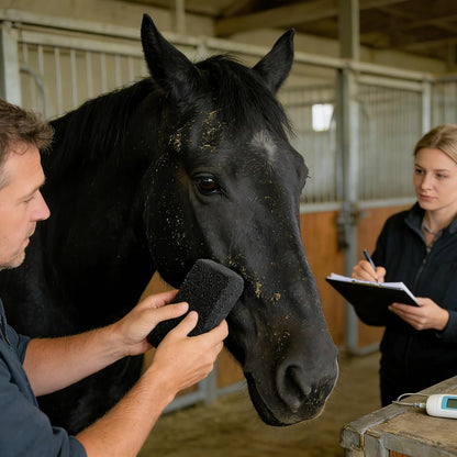 Horse Grooming Brushes, Livestock Grooming Sponge, Equine Massage Brush, for Rubber Material, Groomings Brush with Comfort Grip Feature, Animal Care Accessory, for Outdoor Outing Stable Farm Use