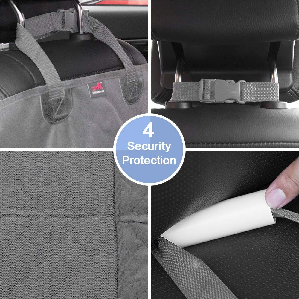 HONEST OUTFITTERS Dog Car Seat Covers, Pet Front Cover for Cars, Trucks, and Suv's - Waterproof & Nonslip Dog Seat Cover(Gray)