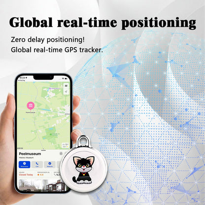 GPS Tracker for Dogs & Cats, No Subscription & No SIM Card, 365-Day Extra Long Battery Life, Real-Time Alerts & Historical Routes, Mini Waterproof Drop-Proof Pet Locator, Compatible with Android & iOS