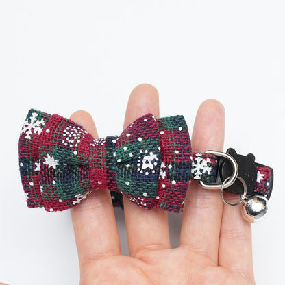 1 x Bow Bell Small Animal Collar Christmas Decoration Small Dog Kitten Collar