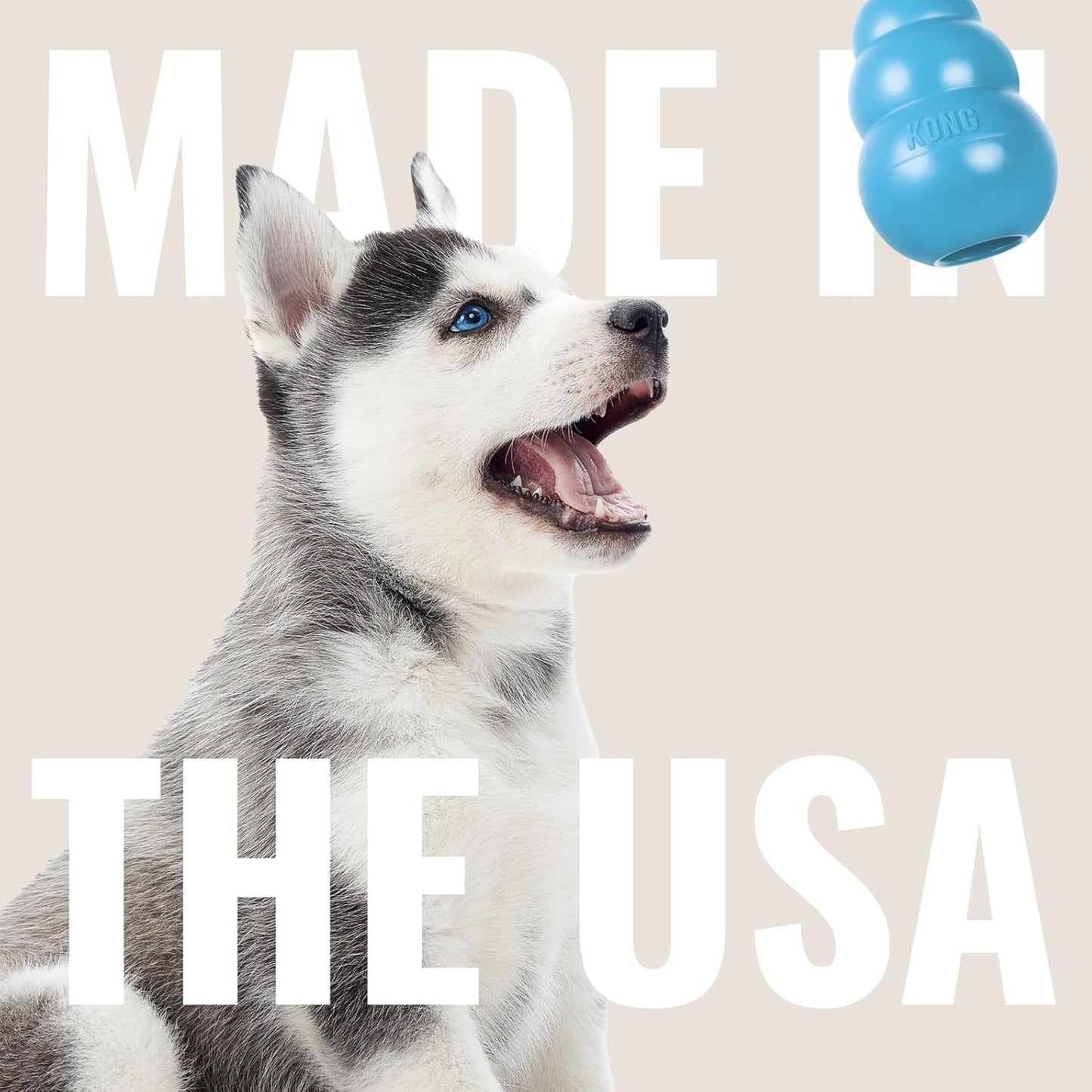 KONG Puppy Goodie Bone with Rope - Natural Rubber Bone with Cotton Rope - Teeth Cleaning Chew Toy for Growing Puppies - for XS Puppies - Pink