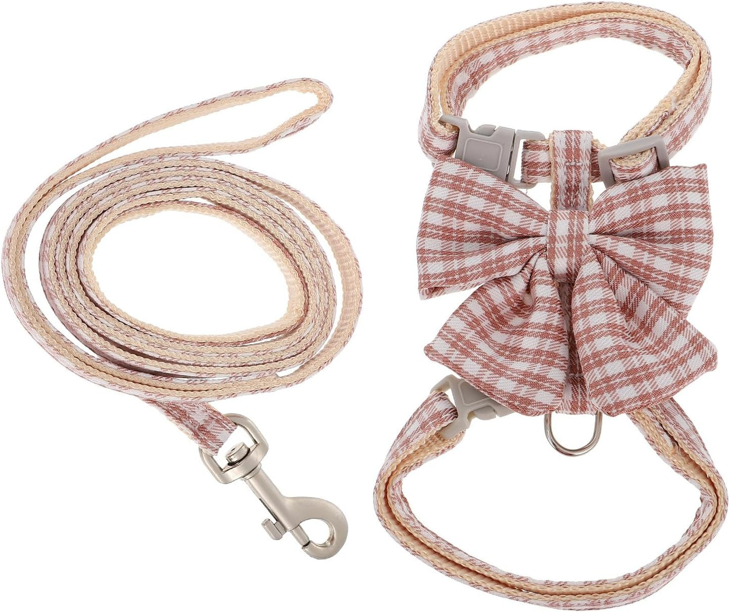 ERINGOGO Adjustable Cat Harness and Leash Set, Anti-Escape Pet Traction Strap with H-Style Vest, Small Size 1.0M Pink for 3-7 Lb Cats Outdoor Walking