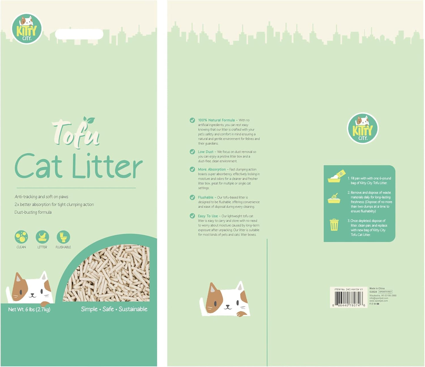 Kitty City Tofu Litter 6LB