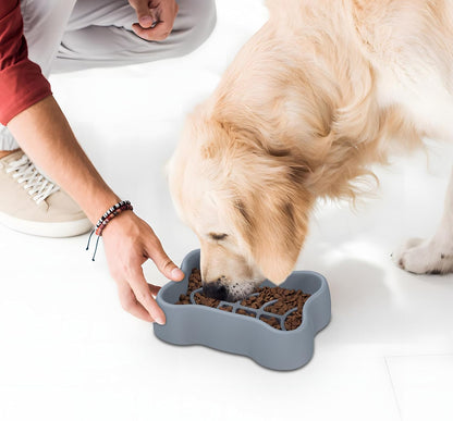 ORIA Slow Feeder Dog Bowls, Silicone Dog Slow Feeder, Anti-Choking Puzzle Dog Food Bowls, Interactive Dog Feeding Bowls with Non Slip Base, Machine Washable, for Small Medium Large Breed