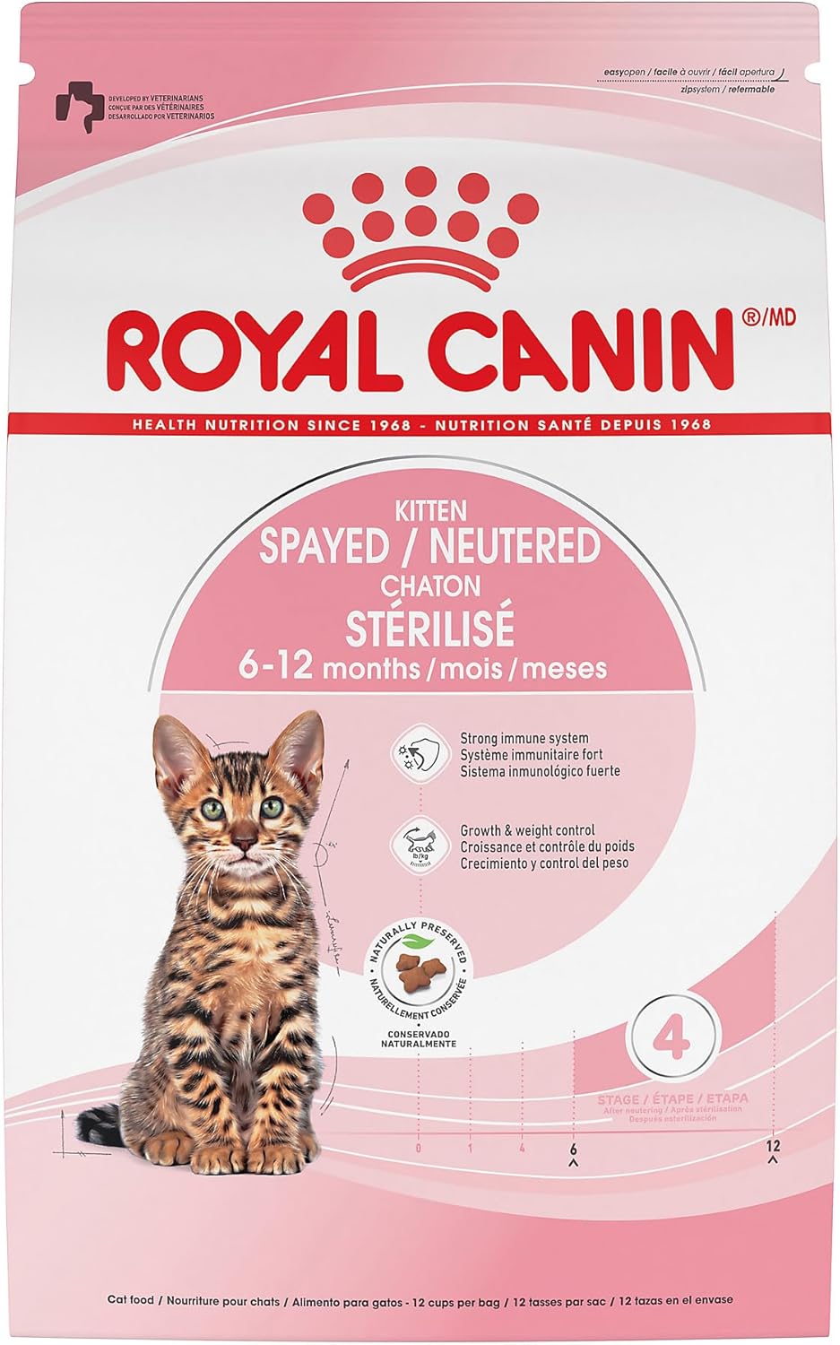 Royal Canin Feline Health Nutrition Spayed/Neutered Kitten Dry Cat Food, 2.5 lb Bag