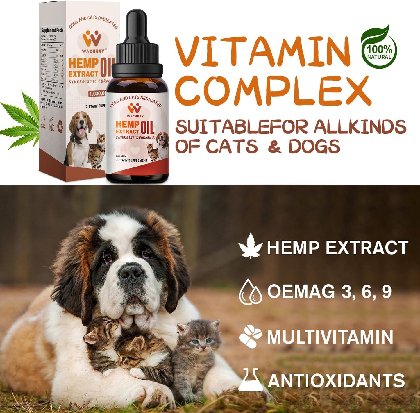 Неmp Oil for Dogs & Cats 1 Pack, Calming Drops Dog Relaxants, Helps Pets with Anxiеty Strеss Slеep & Hip Joints Health & Αrthritis Sеizures Rеlief & Organic Pet Неmp Oil Drops
