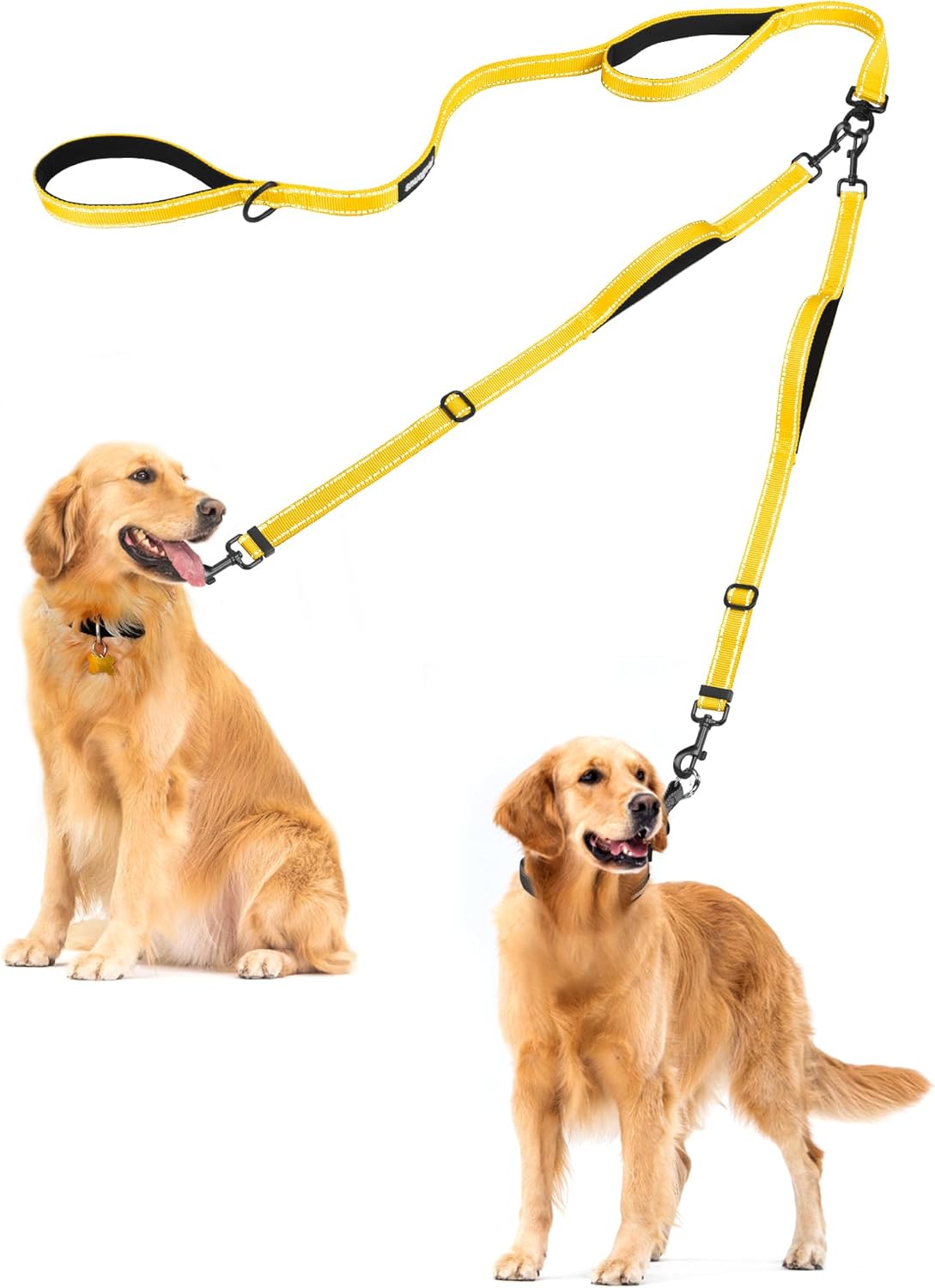 PetBonus No Tangle Double Dog Leash and Dog Seat Belt for Car