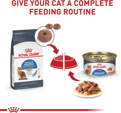 Royal Canin Feline Care Nutrition Weight Care Adult Thin Slices in Gravy Cat Food, 3 oz (Pack of 12)