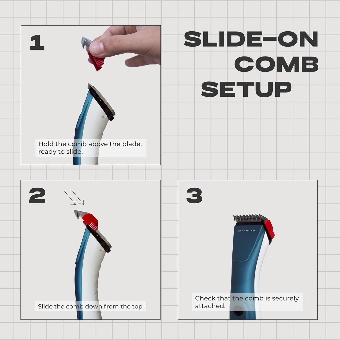 Professional Coarse + Fine 5-in-1 Clipper Blades (2-Pack) for 580 Series – Adjustable 0.6–2.8mm Detachable Metal Blades, Wahl Compatible, Steel Comb Ready