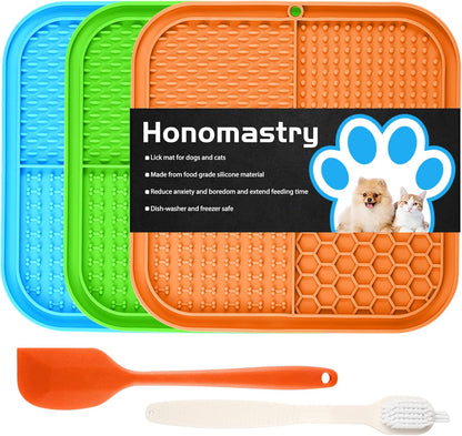 Lick Mat for Dogs, Premium Lick Pad with Suction Cups for Dog Anxiety Relief, Slow Feeder Dog Bowls, Bathing, Grooming and Training.