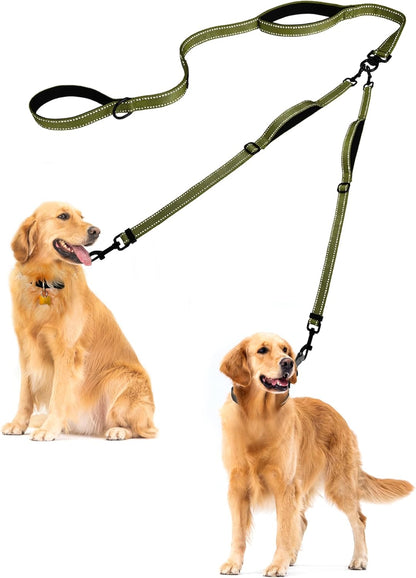 PetBonus No Tangle Double Dog Leash and Dog Seat Belt for Car