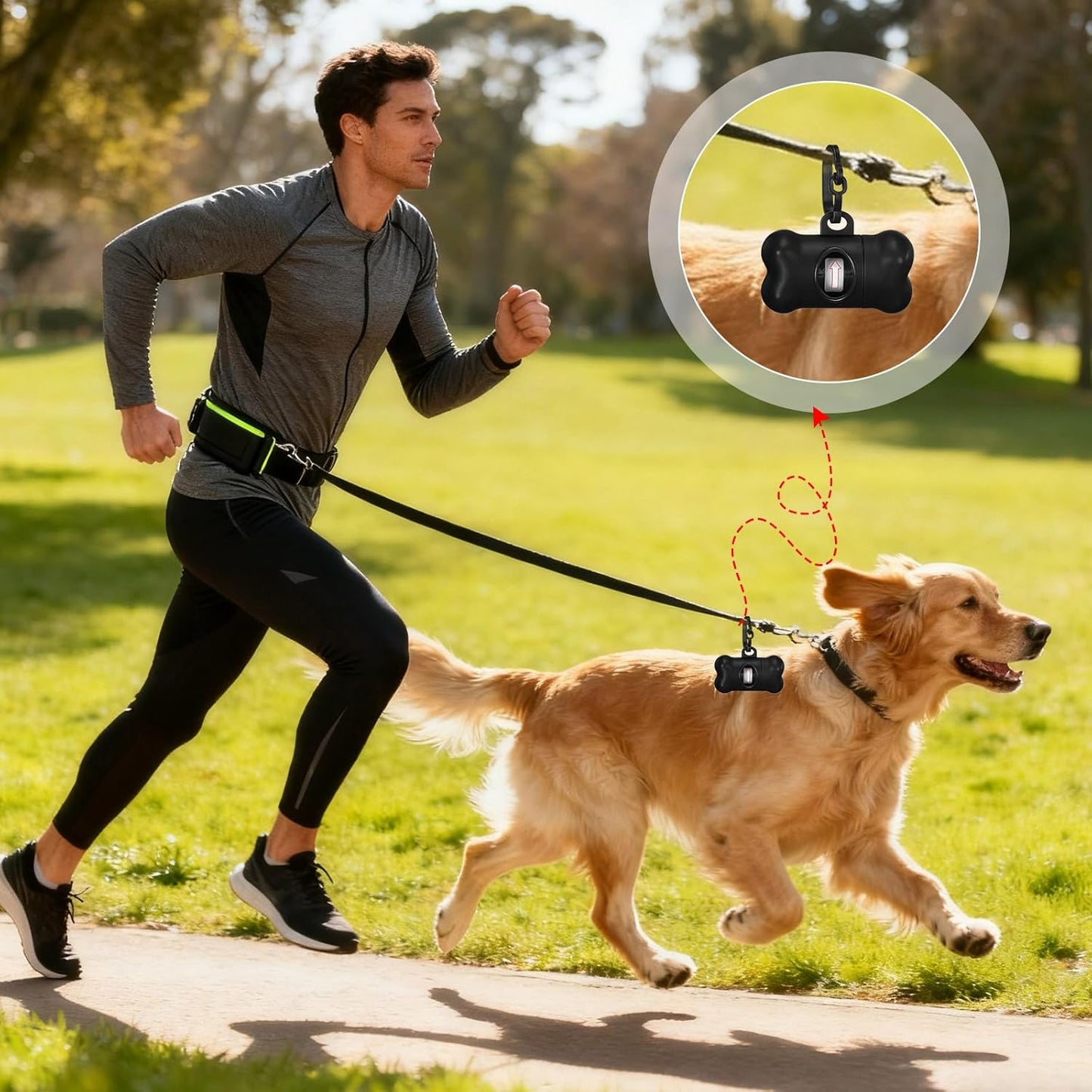 Zhehao 50 Pcs Dog Poop Trash Bag Holder Dispenser Plastic Dog Poop Waste Bag Holder for Leash with Hook and Leak Proof for Walking Hiking Camping (Core,Bone)