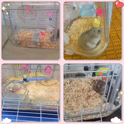 Kathson Small Animal Carry Cage for Hamsters, Gerbils, Mice - Transparent, Portable, Convenient