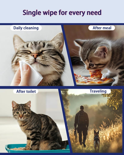 Dog Wipes for Paws, Butt, Face & Tear Stains – 320ct Unscented Hypoallergenic Pet Wipes for Dogs & Cats – Extra Thick, Rinse-Free Deodorizing Grooming Wipes for Muddy Paws, Allergies, Bedtime & Travel