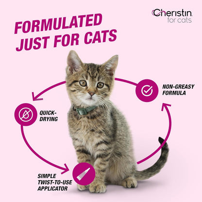 Cheristin Flea Treatment & Prevention for Cats | Fast acting topical flea treatment for cats over 1.8 lbs | 1 Count