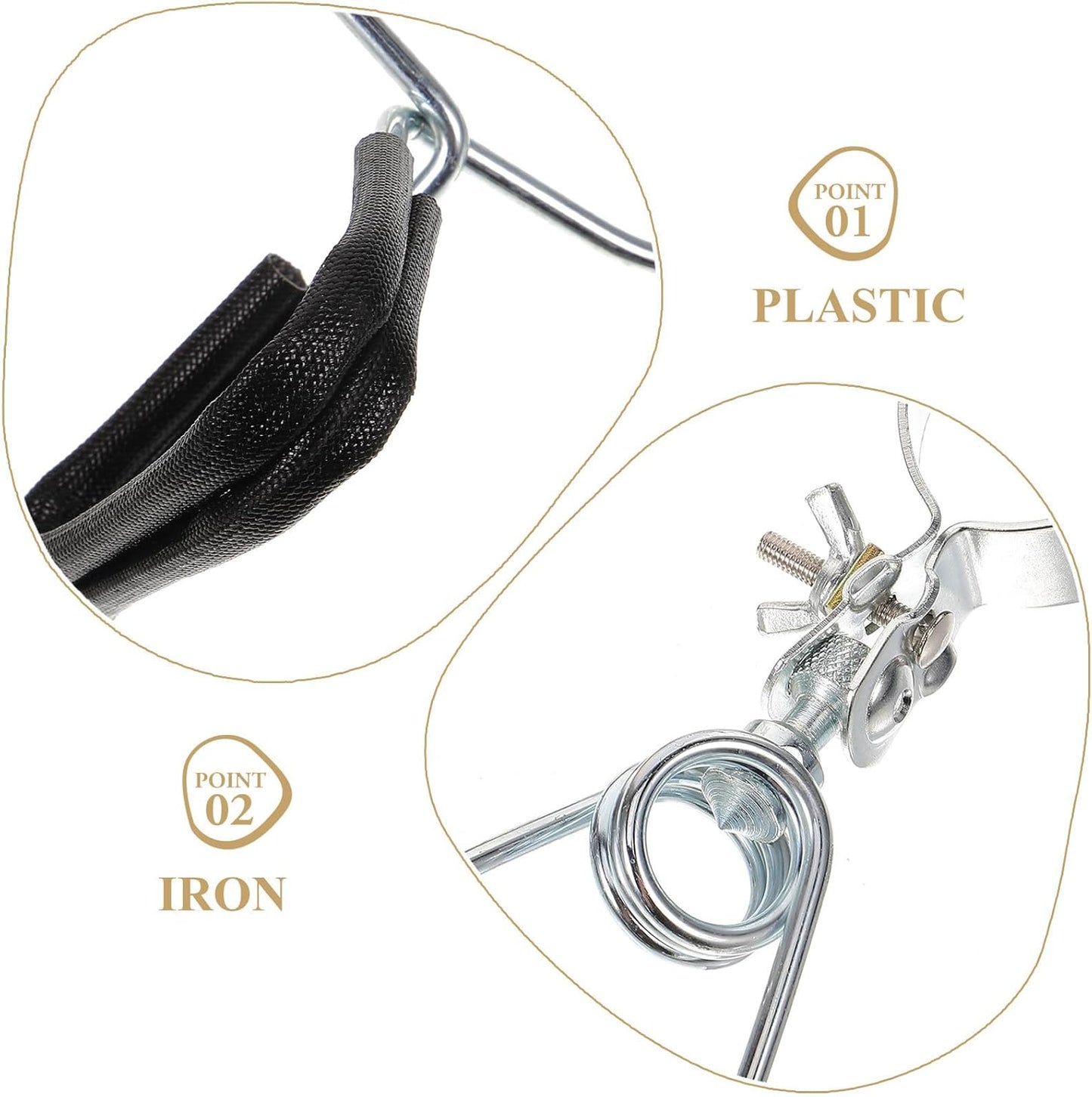 2Pcs Adjustable Clamp Lamp Holders Heat Lamp Bracket Flexible Dome Clamps for Reptile Habitat Lighting Fixtures