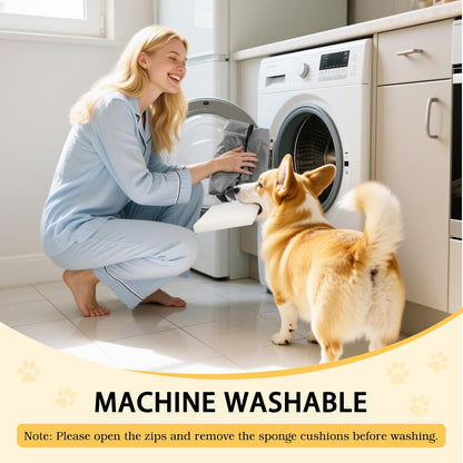 Dog Car Seat for Big Console, Non-Slip Center Console Dog Car Seat for Pickup and Trucks, Large Space Pet Bed for Puppies, Small Dogs, Cats Under 15 LBS, Grey