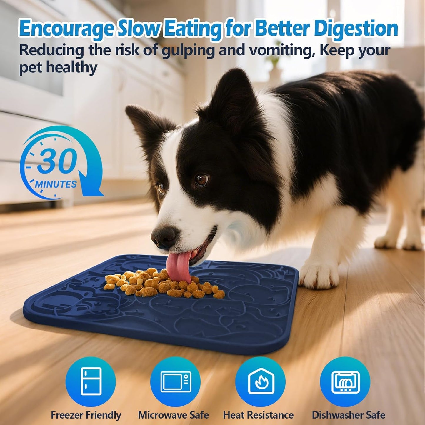 Lick Mat for Dogs & Cats,Dog Lick Mat with Suction Cups for Anxiety Relief, Slow Feeder Dog Licking mat, Puppy Lick mat for Bath Time, Grooming & Training 2 Pack