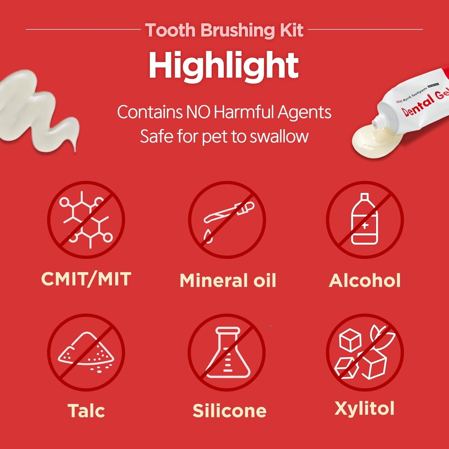 JAYU PET Tooth Brushing Kit - Dental Gel 1EA + Dental Care Brush 1EA | Dog Cat Toothbrush Set, Dental Oral Care Kit