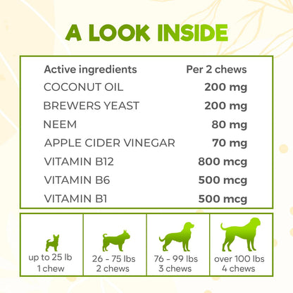 ZENO Flea and Tick Prevention Chewables for Dogs - 150 Chews - Flea & Tick Control - Duck Flavor - US-Made