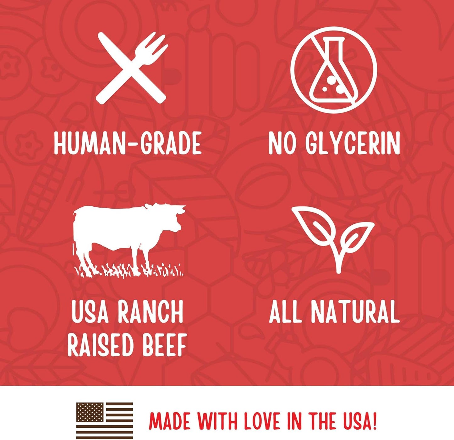 Full Moon Beef Jerky Healthy All Natural Dog Treats Human Grade Made in USA Grain Free 11 oz