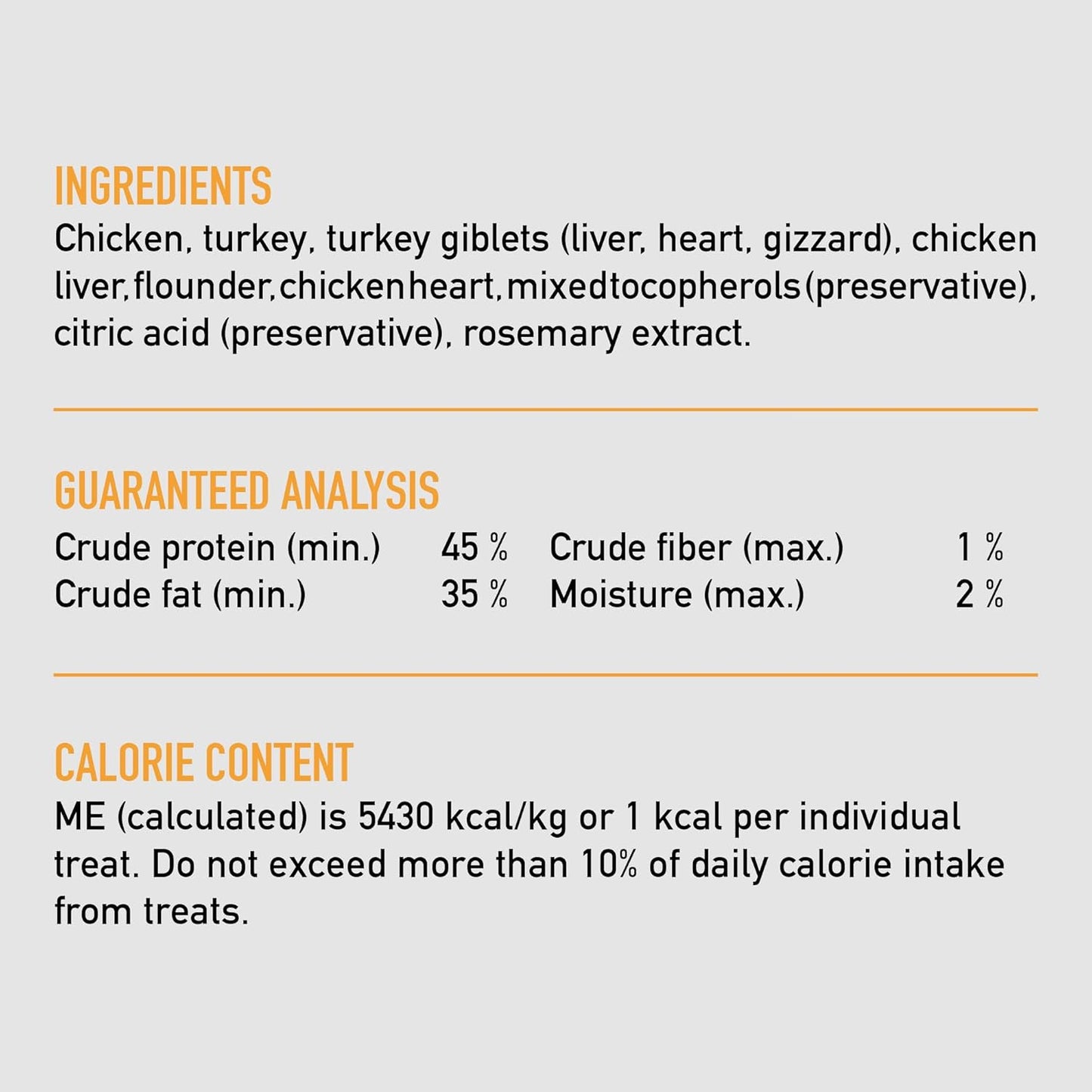 ORIJEN Freeze Dried Cat Treats Grain Free High Protein Raw Animal Ingredients Original 1.25oz Bag