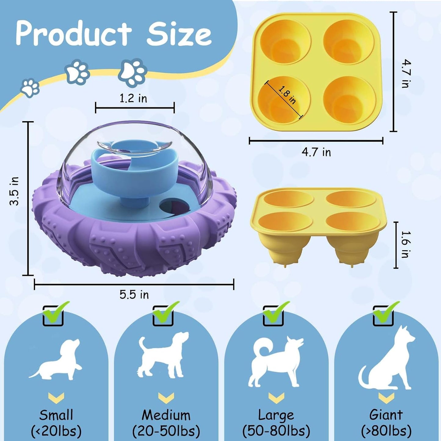 Slow Feeder Dog Bowls, Pet Supplies That Slow Down Eating, Pet Food Bowls, Maze Dog Puzzle Feeder for Medium Breed