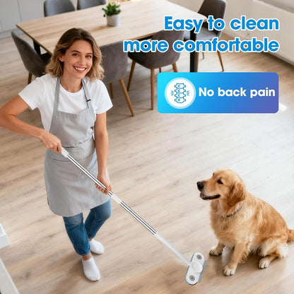 Multi-Functional Pet Hair Remover with Extended Handle, 25° Angle Design & Dual-Directional Bristles - Wet Dry Tool to Uproot Stubborn Hair & Clean Carpet, Furniture, Car for Dogs & Cats