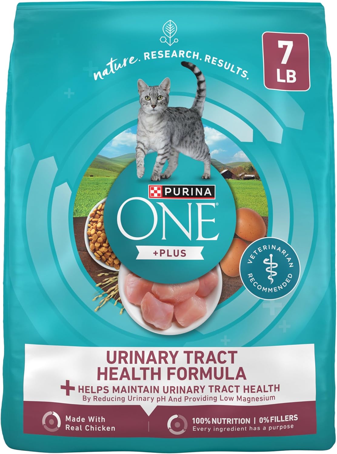 Purina ONE High Protein Dry Cat Food, +Plus Urinary Tract Health Formula - 7 lb. Bag
