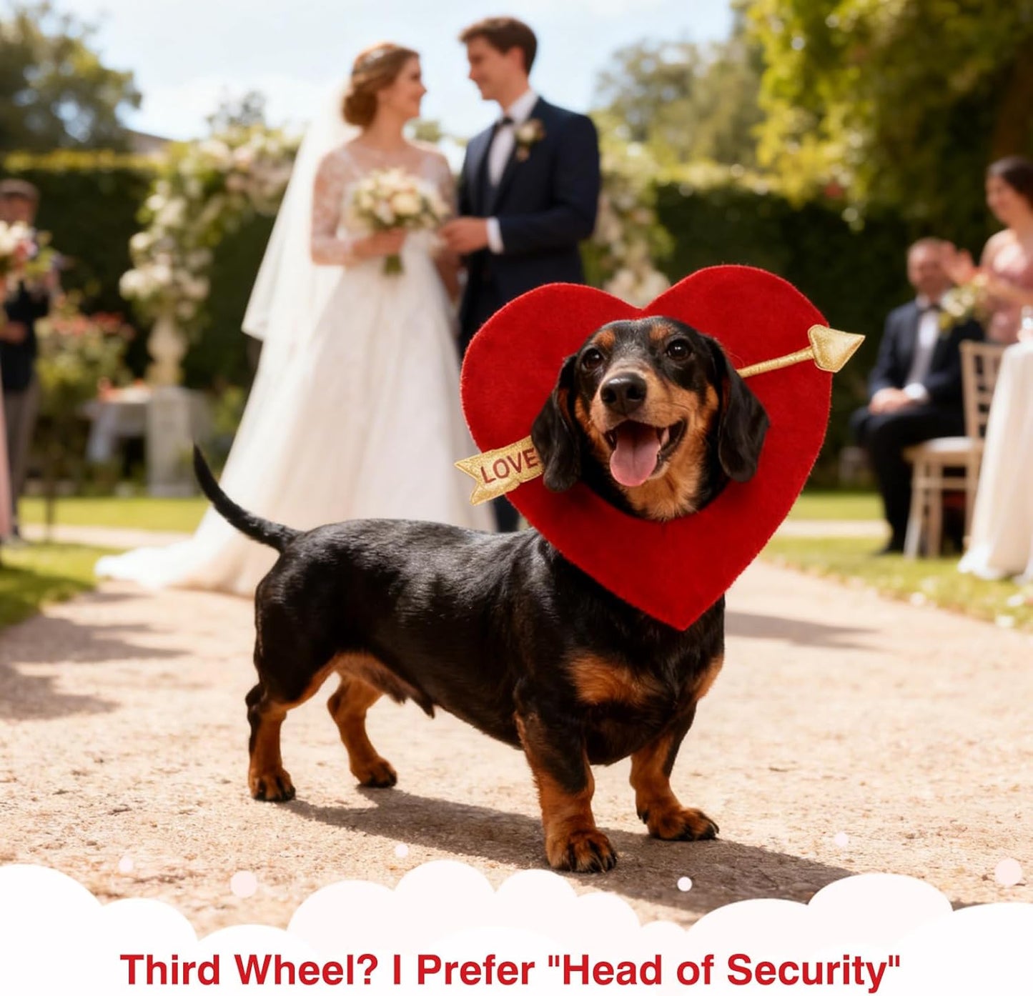 Valentines Dog Costume, Valentine’s Day Red Love Heart Dog Outfit Adjustable Pet Headpiece with Cupid Arrow, Cute Valentine Clothes Holiday Hat for Small Medium Large Dogs Cats Puppy