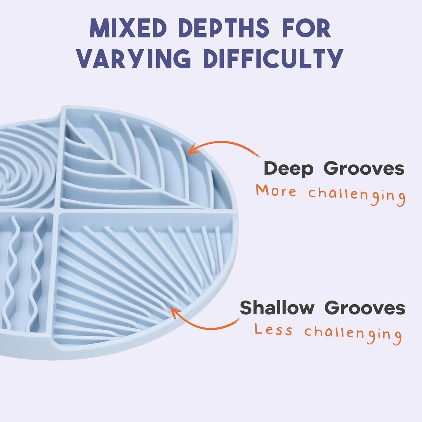 Awoo Paradise Silicone Dog & Cat Lick Mat & Slow Feeder with Suction Cups, Non-Slip, Dishwasher Safe, Extend Mealtime, Reduce Anxiety (Sky)